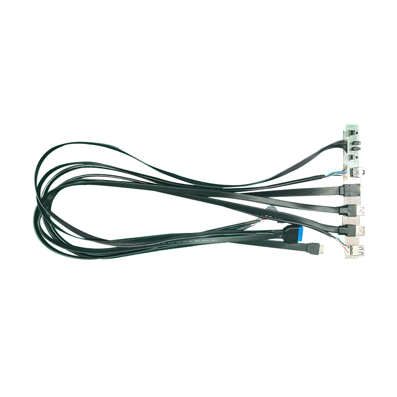 电脑连接线 1.0+扁线双直口3.0+扁线TYPE-C转TYPE-E 多功能线束
